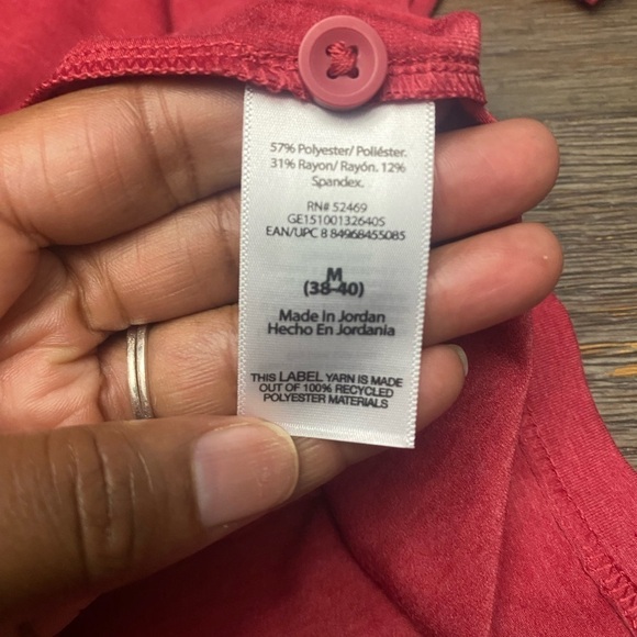 George Men’s Print Polo Shirt, Size Medium Red Short Sleeve - Picture 9 of 9